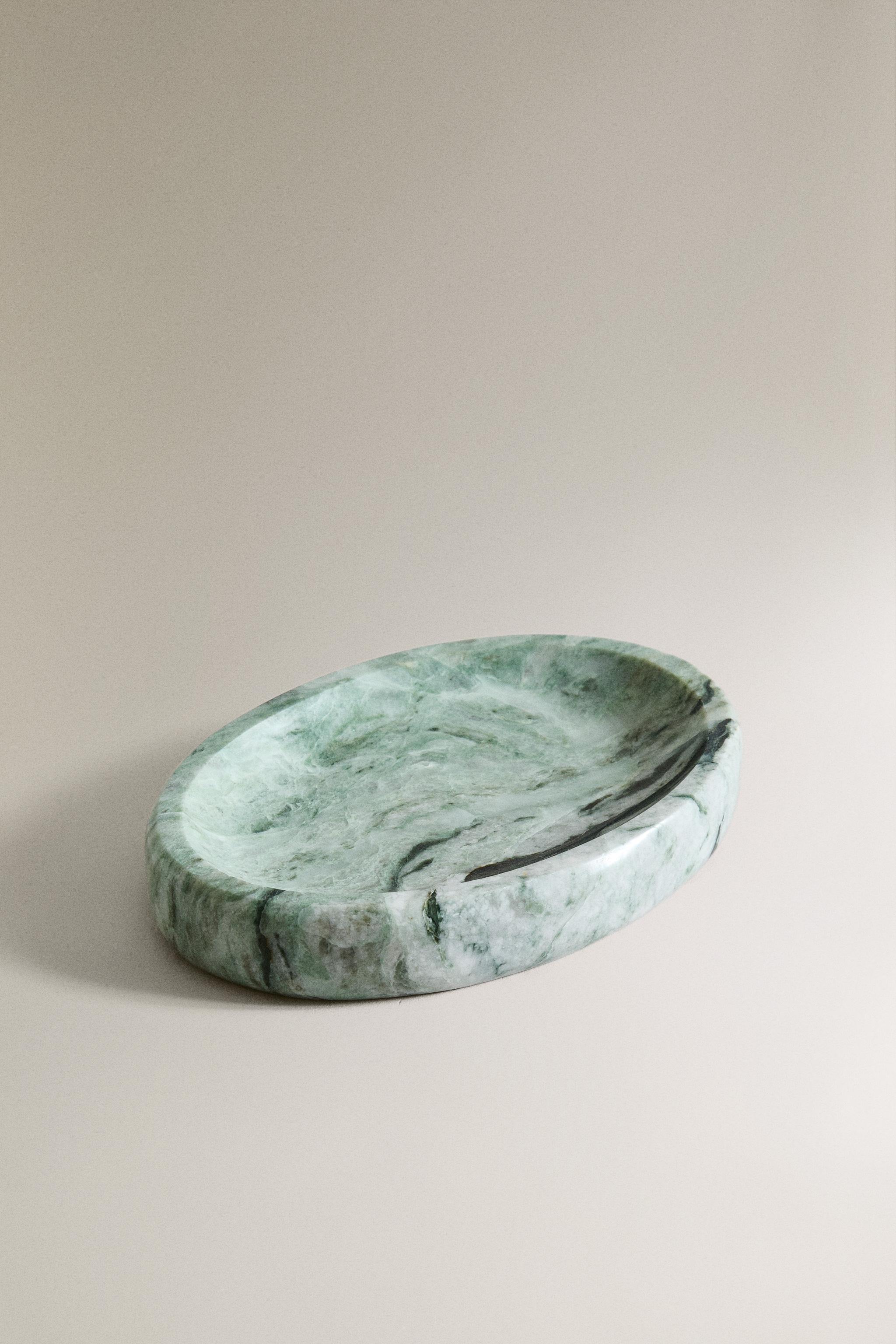 GREEN MARBLE SOAP DISH